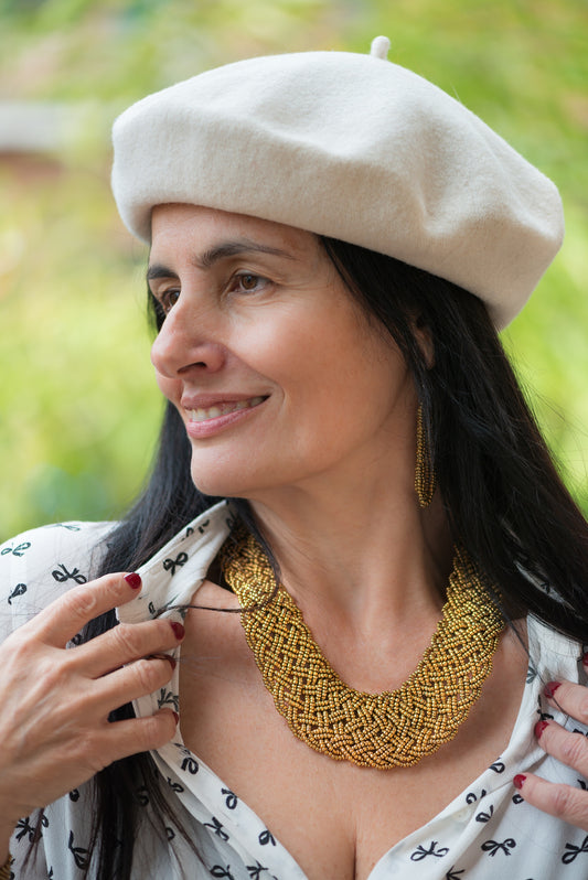 Collar trenzado mullos: Diana